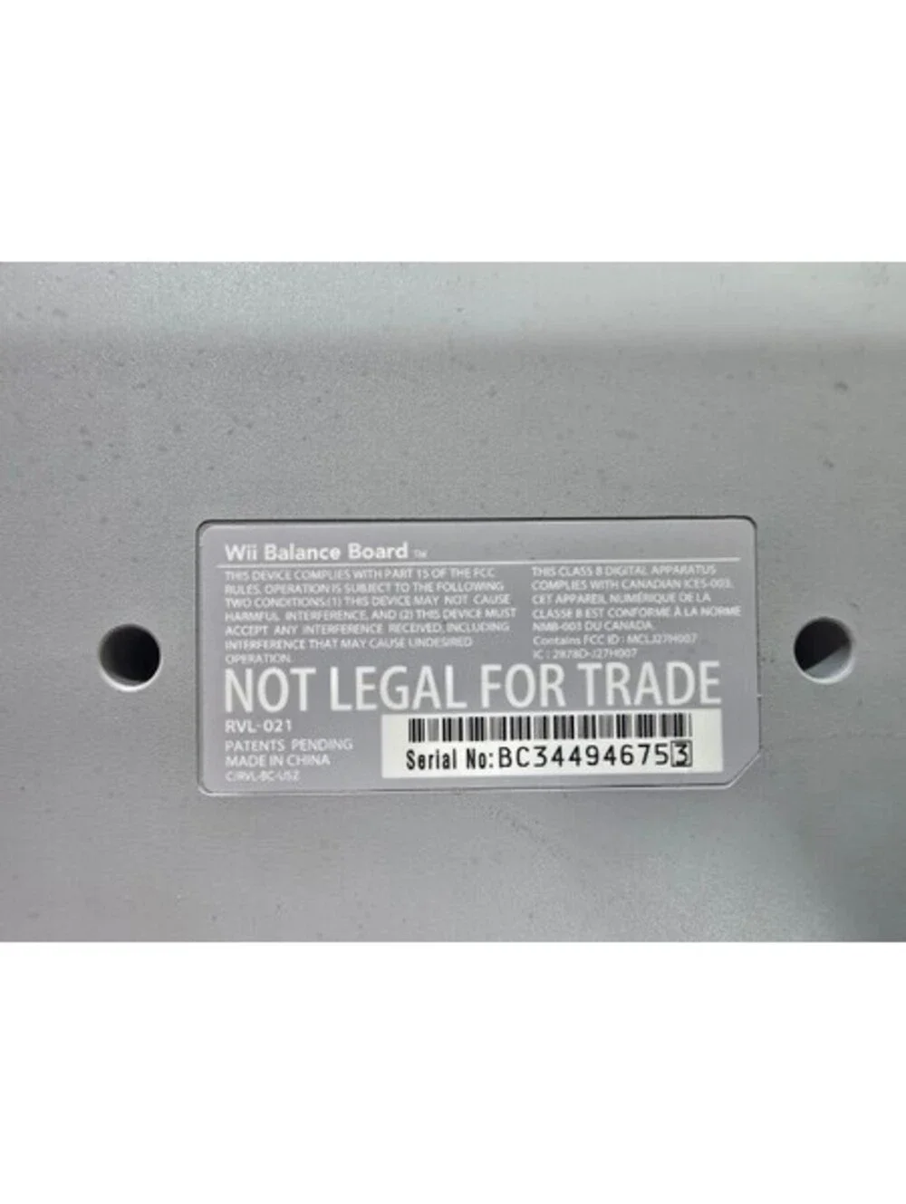 Nintendo Wii Balance Board RVL-021 Fitness Gaming Accessory